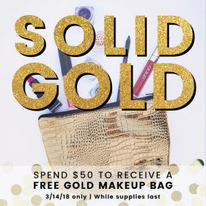 Free makeup bag