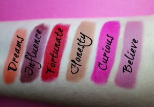 Shine Cosmetics Lipstick names